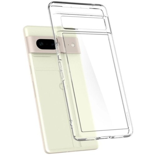 Силиконовый чехол для Google Pixel 7 TPU 1мм с бортиком Прозрачный