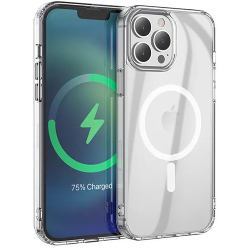 Силиконовый чехол для Apple iPhone 13 Pro Hoco 1.5mm Magsafe Прозрачный