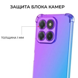 Силиконовый чехол для Honor X6b Krieger Mix 1.5мм противоударный Фиолетово-Синий