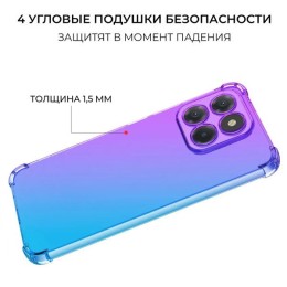 Силиконовый чехол для Honor X6b Krieger Mix 1.5мм противоударный Фиолетово-Синий