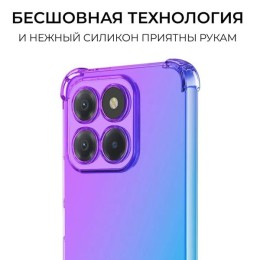 Силиконовый чехол для Honor X6b Krieger Mix 1.5мм противоударный Фиолетово-Синий