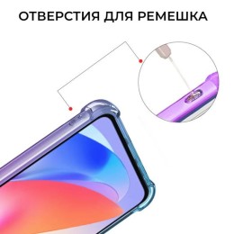 Силиконовый чехол для Honor X6b Krieger Mix 1.5мм противоударный Фиолетово-Синий