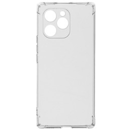 Силиконовый чехол для Honor 60 SE TPU 1мм с защитой камеры Прозрачный глянцевый