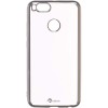 Силиконовый чехол для Huawei Honor 7X Skinbox Silicone Chrome Border 4People Серебряный
