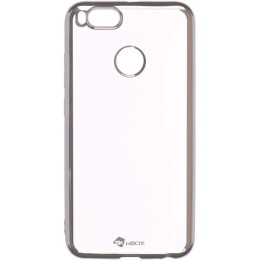 Силиконовый чехол для Huawei Honor 7X Skinbox Silicone Chrome Border 4People Серебряный