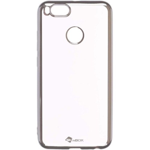 Силиконовый чехол для Huawei Honor 7X Skinbox Silicone Chrome Border 4People Серебряный