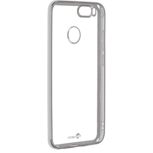 Силиконовый чехол для Huawei Honor 7X Skinbox Silicone Chrome Border 4People Серебряный