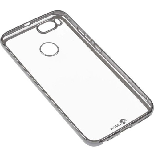 Силиконовый чехол для Huawei Honor 7X Skinbox Silicone Chrome Border 4People Серебряный