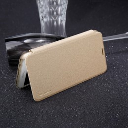 Чехол книжка для Huawei Honor 7X Nillkin Sparkle Leather Case Золотой