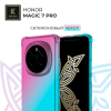 Силиконовый чехол для Honor Magic 7 Pro Krieger Mix 1.5мм противоударный Розово-зеленый