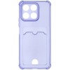 Силиконовый чехол для Honor X8a Silicone Card Holder с защитой камеры Сиреневый