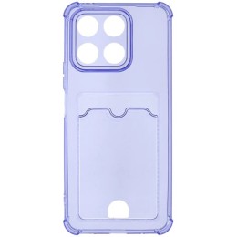 Силиконовый чехол для Honor X8a Silicone Card Holder с защитой камеры Сиреневый