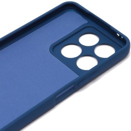 Силиконовый чехол для Honor X8a Soft Matte с микрофиброй Синий