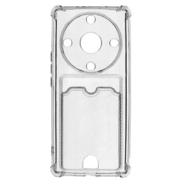 Силиконовый чехол для Honor X9a Silicone Card Holder с защитой камеры Прозрачный