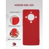 Чехол-накладка для Honor X9a 5G красный Soft Matte с микрофиброй