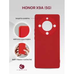 Чехол-накладка для Honor X9a 5G красный Soft Matte с микрофиброй