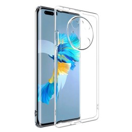 Силиконовый чехол для Huawei Mate 40 Pro TPU mp 1мм с бортиком Прозрачный глянцевый