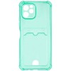 Силиконовый чехол для Huawei Nova Y61 Silicone Card Holder Case с защитой камеры Мятный