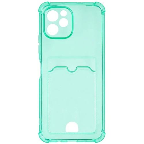 Силиконовый чехол для Huawei Nova Y61 Silicone Card Holder Case с защитой камеры Мятный