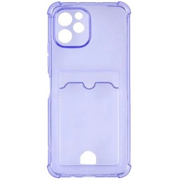 Силиконовый чехол для Huawei Nova Y61 Silicone Card Holder Case с защитой камеры Сиреневый