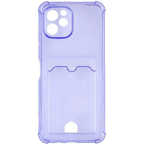 Силиконовый чехол для Huawei Nova Y61 Silicone Card Holder Case с защитой камеры Сиреневый