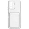 Силиконовый чехол для Huawei Nova Y70 Silicone Card Holder Case Прозрачный