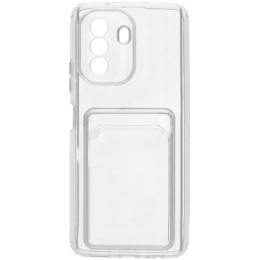 Силиконовый чехол для Huawei Nova Y70 Silicone Card Holder Case Прозрачный