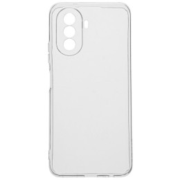 Силиконовый чехол для Huawei Nova Y70 TPU 1мм с защитой камеры Прозрачный глянцевый