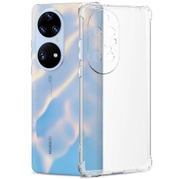 Силиконовый чехол для Huawei P50 TPU 1мм с защитой камеры Прозрачный глянцевый