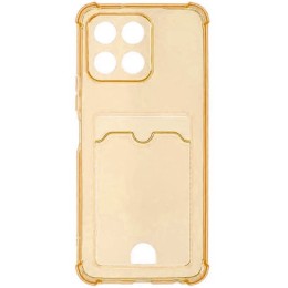 Силиконовый чехол для Honor X6 Silicone Card Holder с защитой камеры Оранжевый