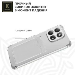 Силиконовый чехол для Honor X6bKrieger Mix 1.5мм противоударный Прозрачный