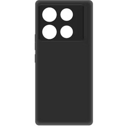 Силиконовый чехол для infinix Note 40 Pro TPU mate 1 mm с защитой камеры Черный