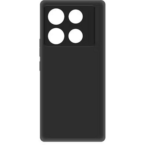 Силиконовый чехол для infinix Note 40 Pro TPU mate 1 mm с защитой камеры Черный