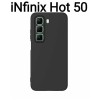 Силиконовый чехол для Infinix Hot 50 TPU mate 1mm с защитой камеры Черный