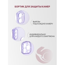 Чехол-накладка для Infinix Hot 30i 4G сиреневый Silicone Card Holder защита камеры