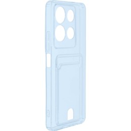 Чехол-накладка для Infinix Note 30 4G голубой Silicone Card Holder защита камеры