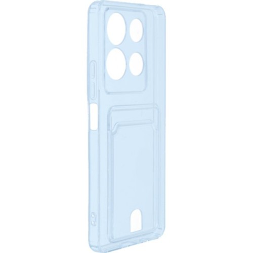 Чехол-накладка для Infinix Note 30 4G голубой Silicone Card Holder защита камеры