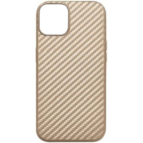 Чехол накладка для Apple iPhone 14 K-Doo Noble Collection Magsafe Carbon Золотой