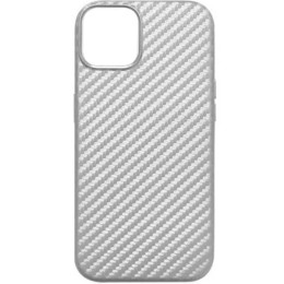 Чехол накладка для Apple iPhone 14 K-Doo Noble Collection Magsafe Carbon Серебряный