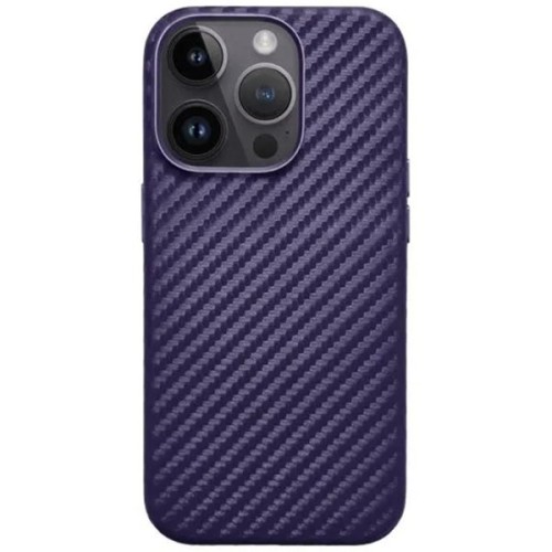 Чехол накладка для Apple iPhone 14 Pro K-Doo Noble Collection Magsafe Carbon Фиолетовый