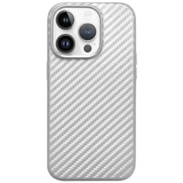 Чехол накладка для Apple iPhone 14 Pro K-Doo Noble Collection Magsafe Carbon Серебряный