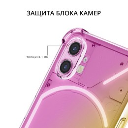 Силиконовый чехол для Nothing Phone (1) Krieger Mix противоударный Розово золотой