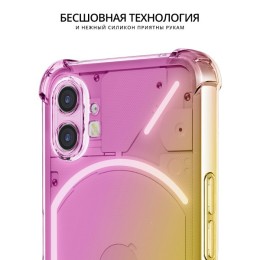 Силиконовый чехол для Nothing Phone (1) Krieger Mix противоударный Розово золотой