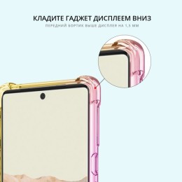 Силиконовый чехол дляGoogle Pixel 6 Krieger Mix противоударный Розово золотой