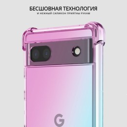 Силиконовый чехол дляGoogle Pixel 7 Krieger Mix противоударный Розово зеленый