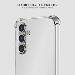 Силиконовый чехол для Samsung Galaxy A24 Krieger 1.5мм противоударный Прозрачный