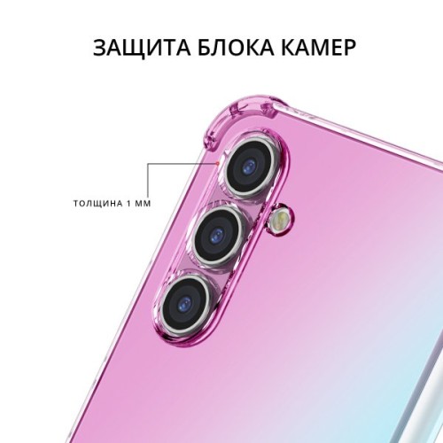 Силиконовый чехол для Samsung Galaxy A34 Krieger Mix противоударный Розово зеленый