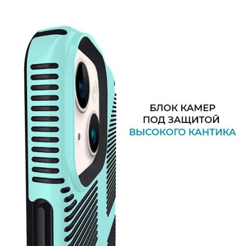 Противоударный чехол для iPhone 14 Krieger Specktrum Зелёный на силиконовой основе