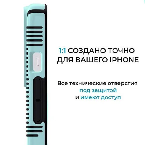 Противоударный чехол для iPhone 14 Krieger Specktrum Зелёный на силиконовой основе