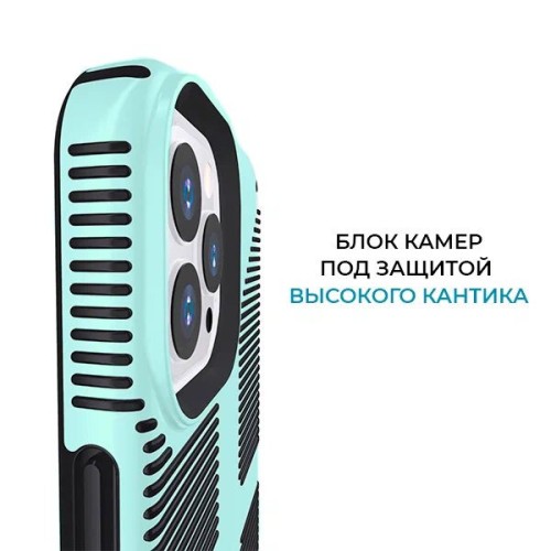 Противоударный чехол для iPhone 14 Pro Krieger Specktrum Зелёный на силиконовой основе